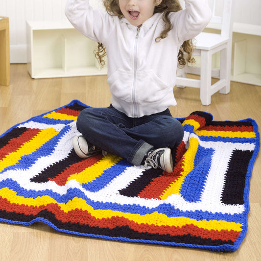 Crochet Throw made in Red Heart Sport Yarn
