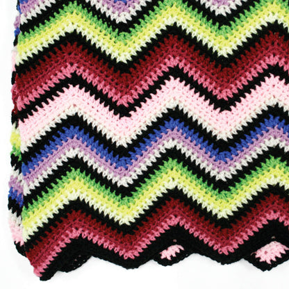Red Heart Crochet Rainbow Ripple Afghan Crochet Afghan made in Red Heart Super Saver Yarn