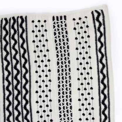Red Heart Crochet Mud Cloth Inspired Throw Crochet Throw made in Red Heart With Love Yarn
