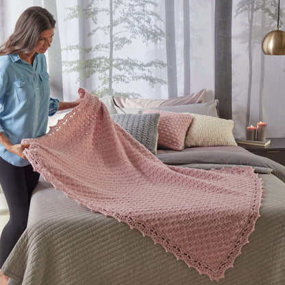 Red Heart Crochet Corner-to-Corner Guest Throw Crochet Throw made in Red Heart Dreamy Yarn