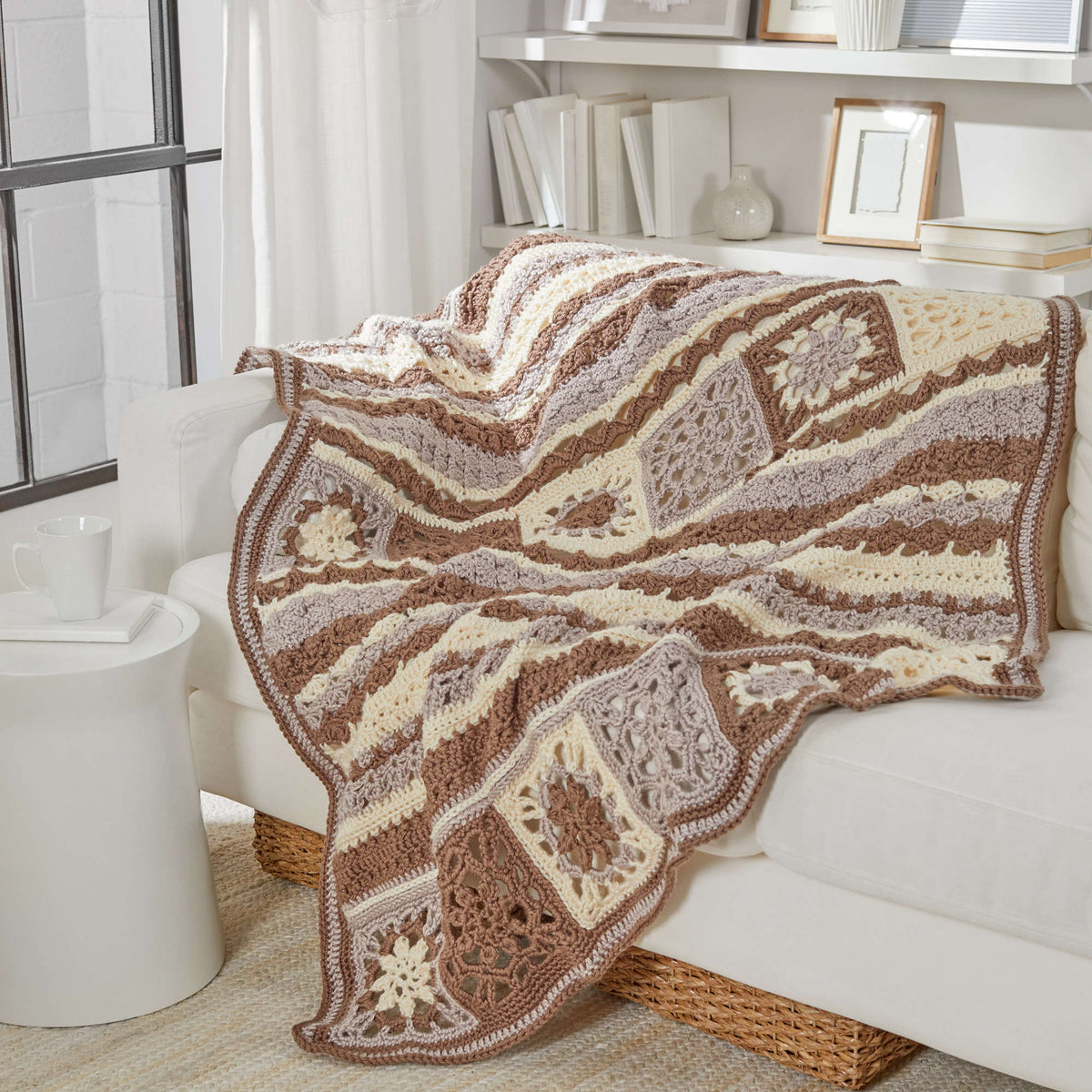 Crochet SamplerThrow made in Red Heart Soft Essentials Yarn