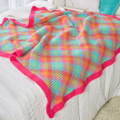 Red Heart Happy Planned Pooling Crochet Blanket Crochet Blanket made in Red Heart Super Saver Pooling Yarn