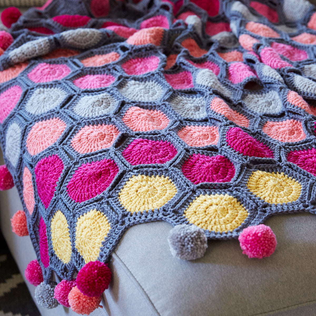 Crochet Throw made in Red Heart Chic Sheep Yarn