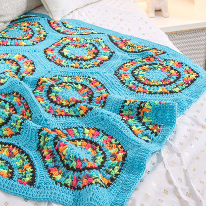 Red Heart Crochet Retrospective Throw Crochet Throw made in Red Heart Super Saver Jumbo Yarn