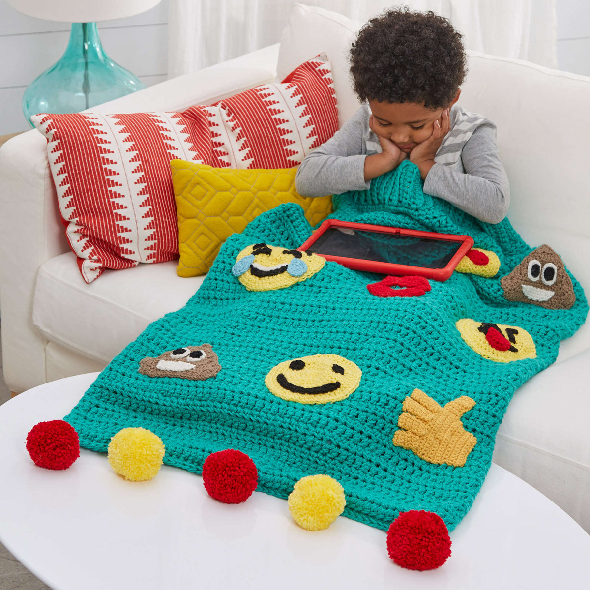 Crochet Blanket made in Red Heart With Love Yarn