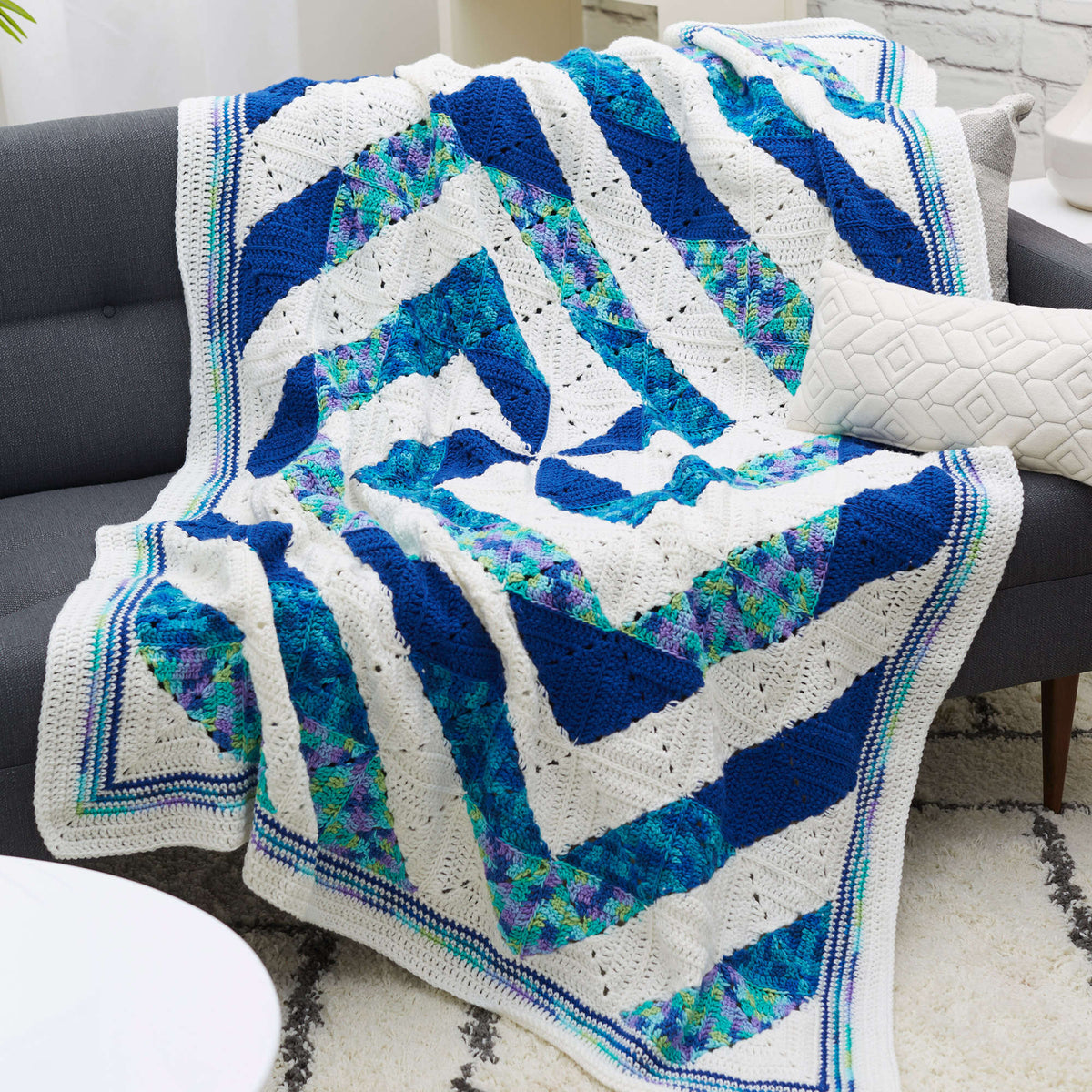 Crochet Throw made in Red Heart Super Saver Jumbo Yarn