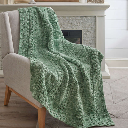Red Heart Crochet Comforting One-Color Throw Crochet Throw made in Red Heart Super Saver Yarn