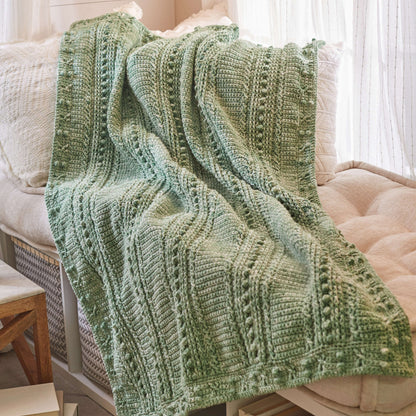 Red Heart Crochet Comforting One-Color Throw Crochet Throw made in Red Heart Super Saver Yarn