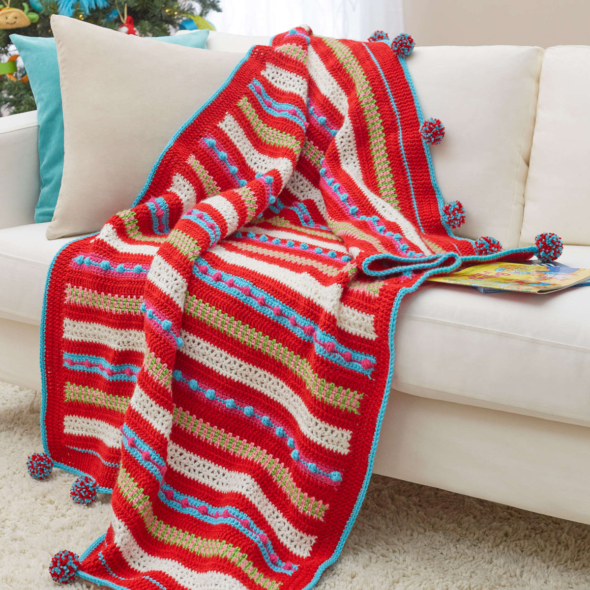 Crochet Throw made in Red Heart Super Saver Yarn