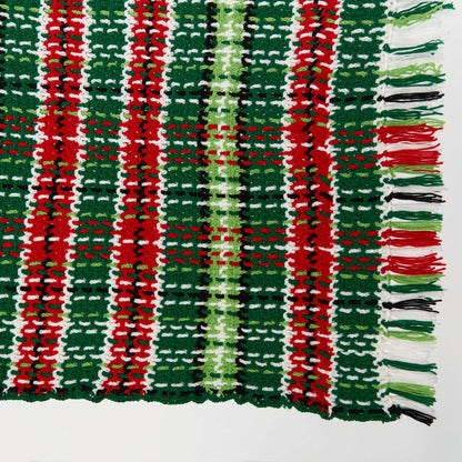 Red Heart Plaid Christmas Crochet Blanket Crochet Blanket made in Red Heart Super Saver Yarn