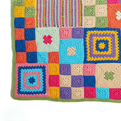 Red Heart Crochet Patched Persuasion Throw Crochet Throw made in Red Heart Super Saver Yarn