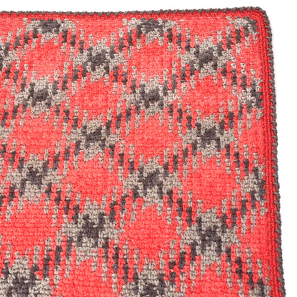 Red Heart Planned Pooling Argyle Throw or Crochet Blanket Crochet Blanket made in Red Heart With Love Yarn
