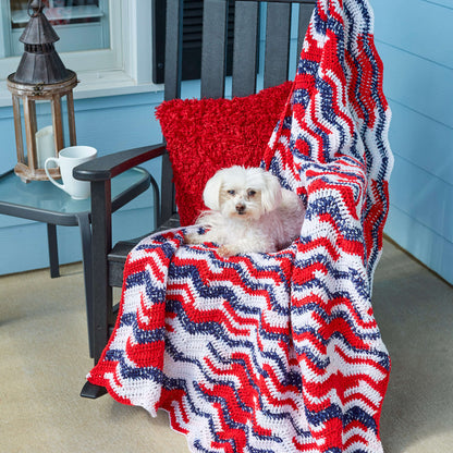 Red Heart Crochet American Waves Throw Crochet Throw made in Red Heart Super Saver Yarn