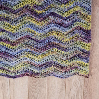 Red Heart Crochet Make Waves Throw Crochet Throw made in Red Heart Evermore Yarn