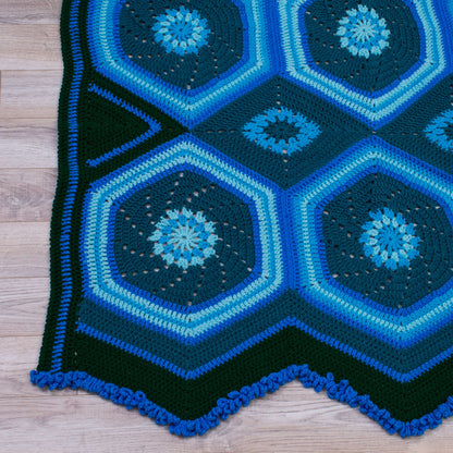Red Heart Crochet Moody Blues Throw Crochet Throw made in Red Heart Super Saver Yarn