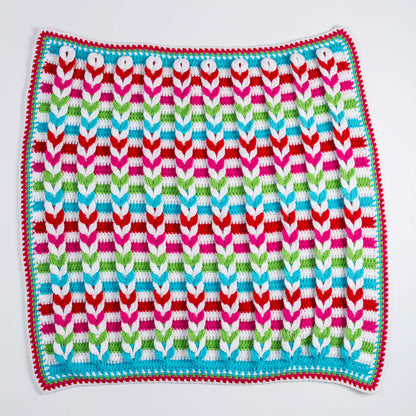 Red Heart Pulled Taffy Crochet Blanket Crochet Blanket made in Red Heart Super Saver Yarn