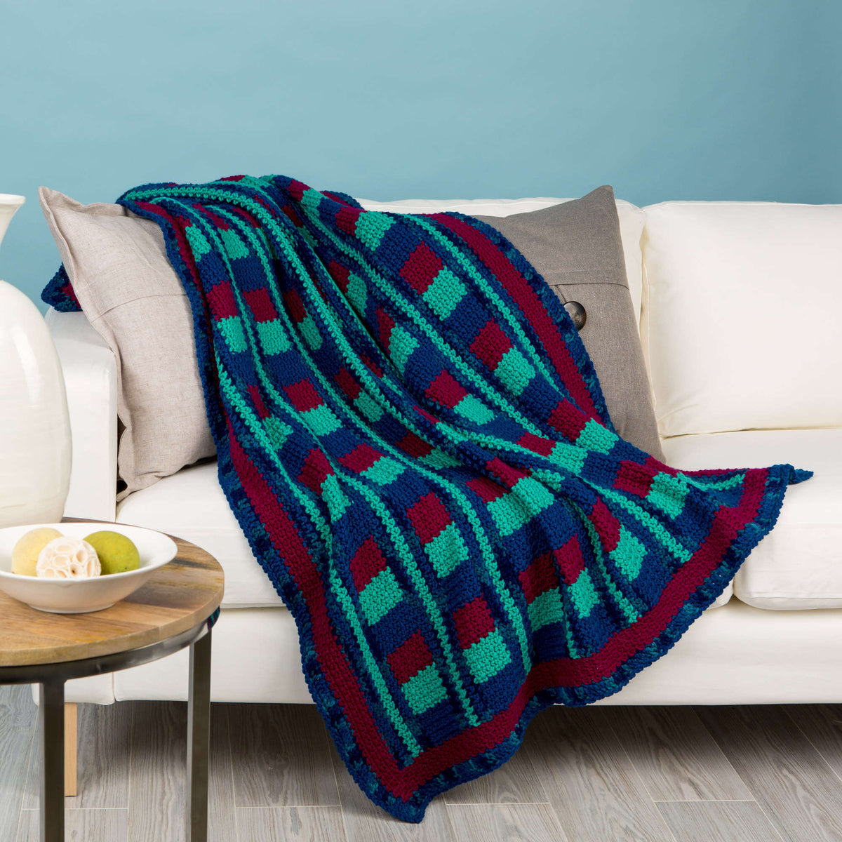 Crochet Throw made in Red Heart With Love Yarn