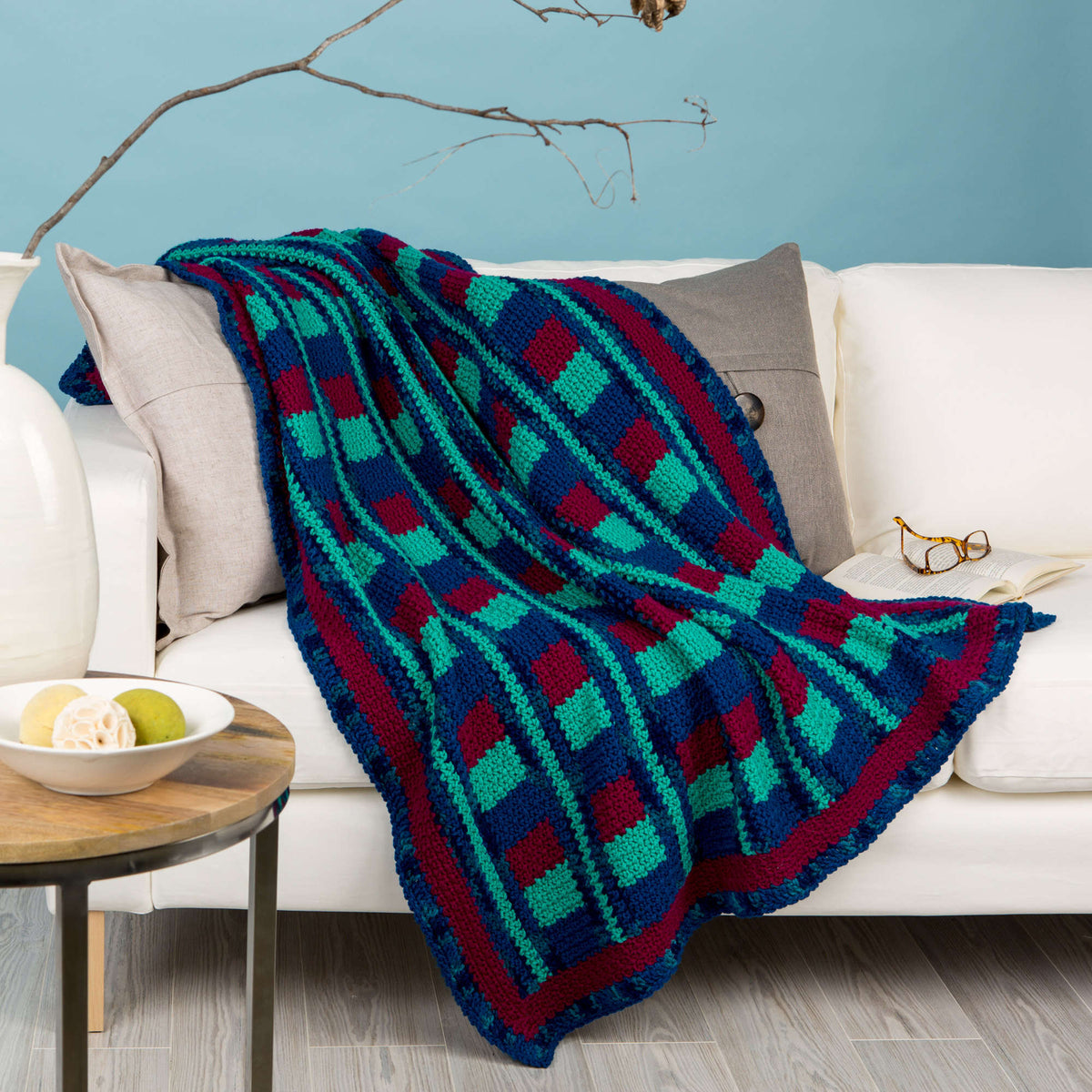 Crochet Throw made in Red Heart With Love Yarn