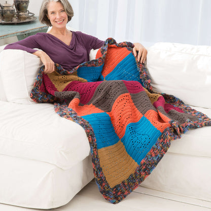 Red Heart Caring Comfort Crochet Throw Crochet Throw made in Red Heart Super Saver Yarn