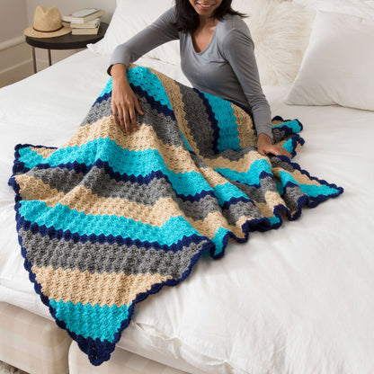 Red Heart Corner-to-Corner Crochet Throw Crochet Throw made in Red Heart Super Saver Yarn
