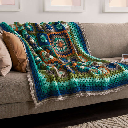Red Heart Make a Crochet Blanket Statement Crochet Blanket made in Red Heart With Love Yarn