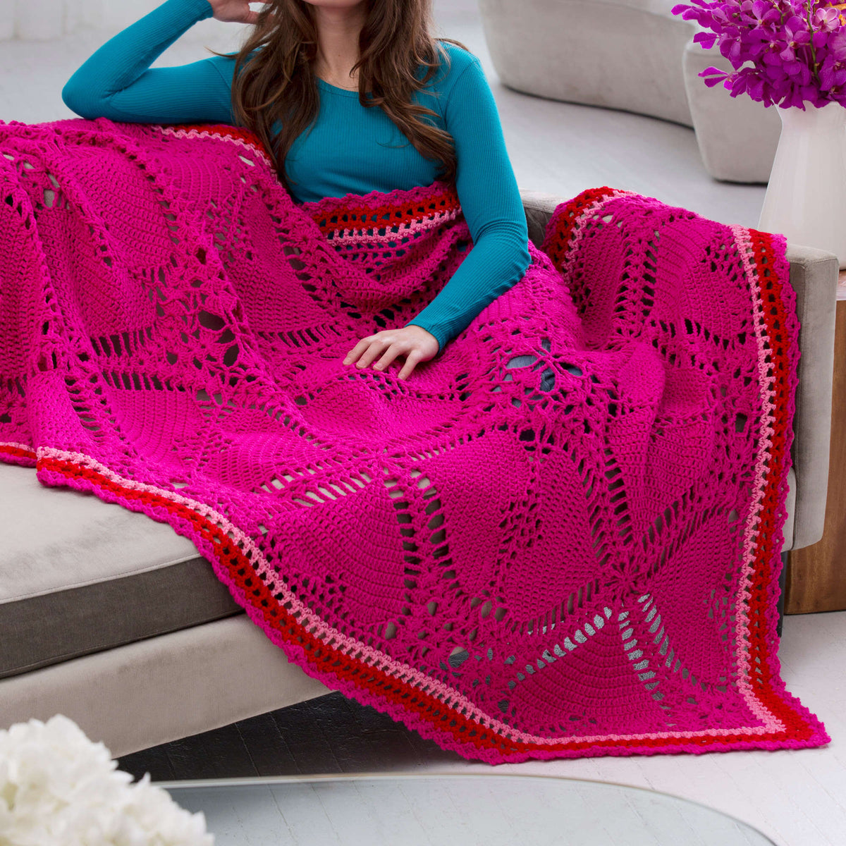 Crochet Throw made in Red Heart Comfort Yarn