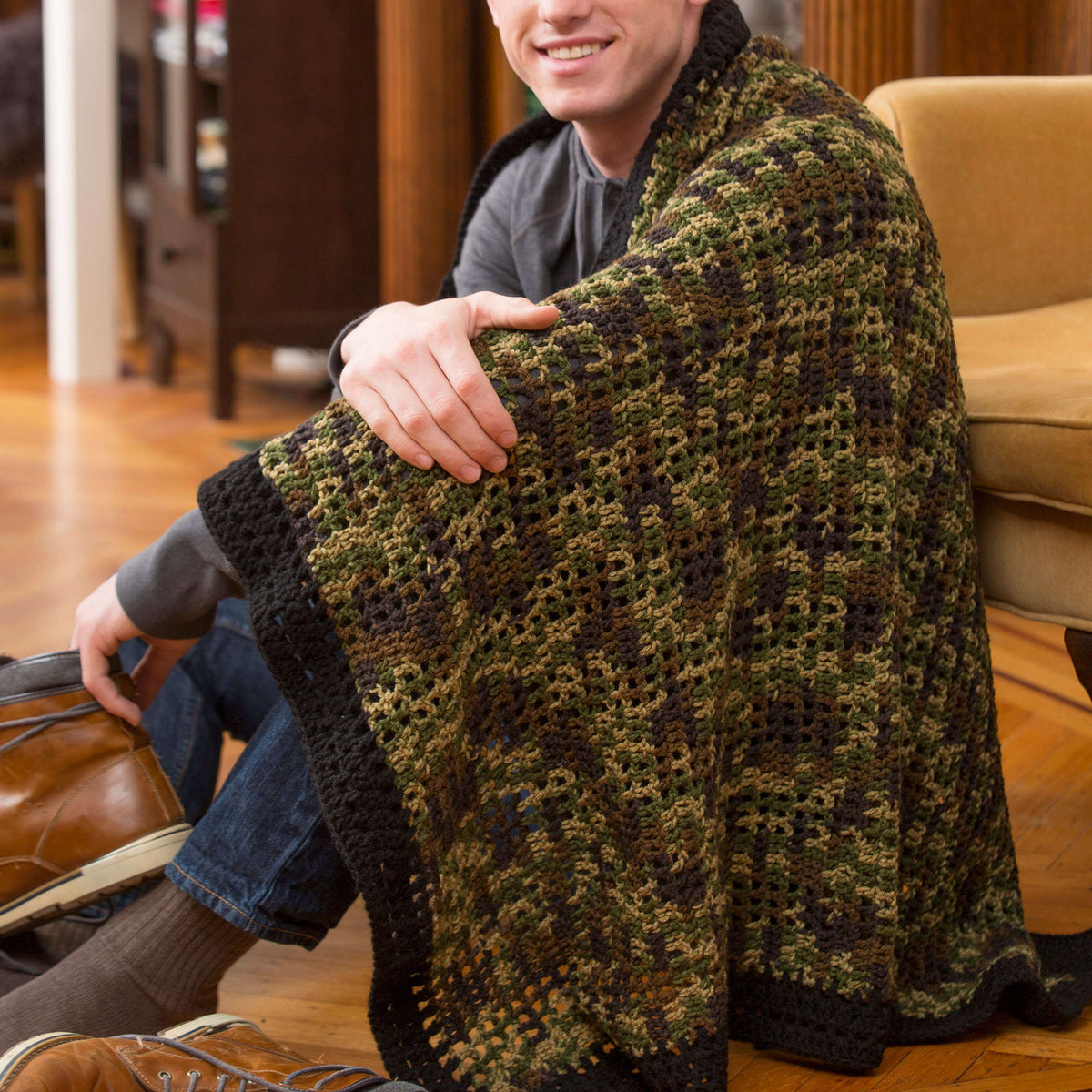 Crochet Throw made in Red Heart Super Saver Yarn