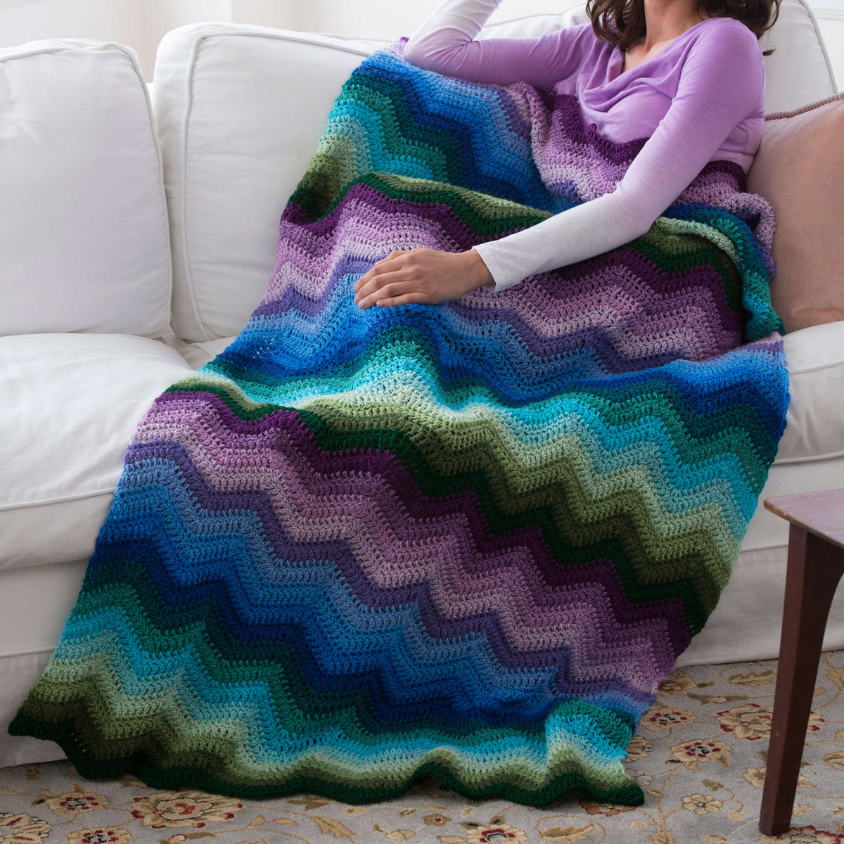 Crochet Throw made in Red Heart Super Saver Yarn