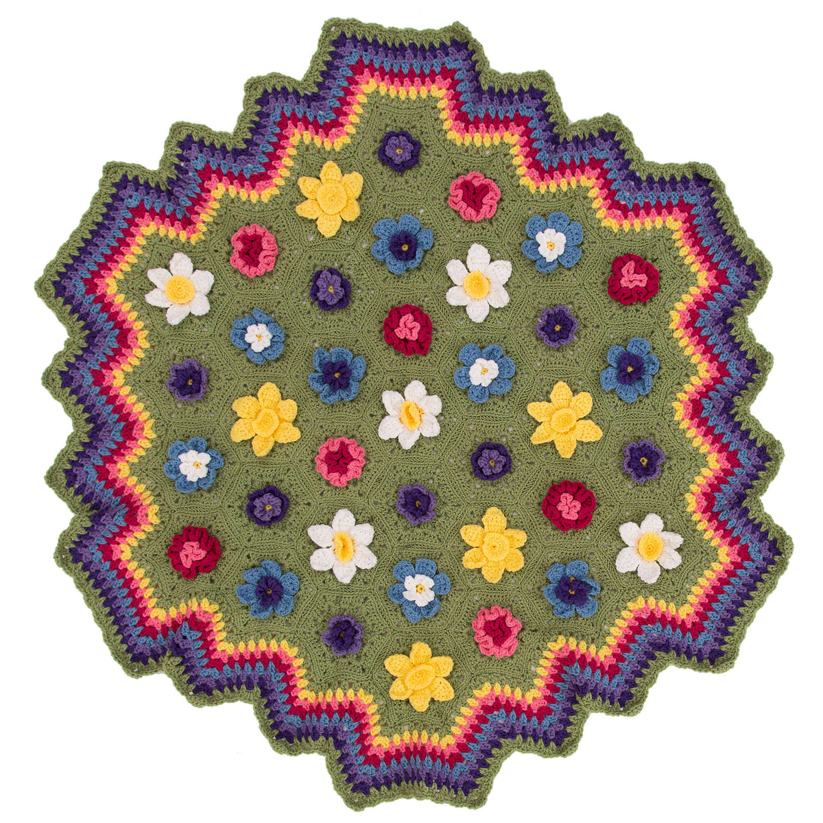 Crochet Throw made in Red Heart With Love Yarn