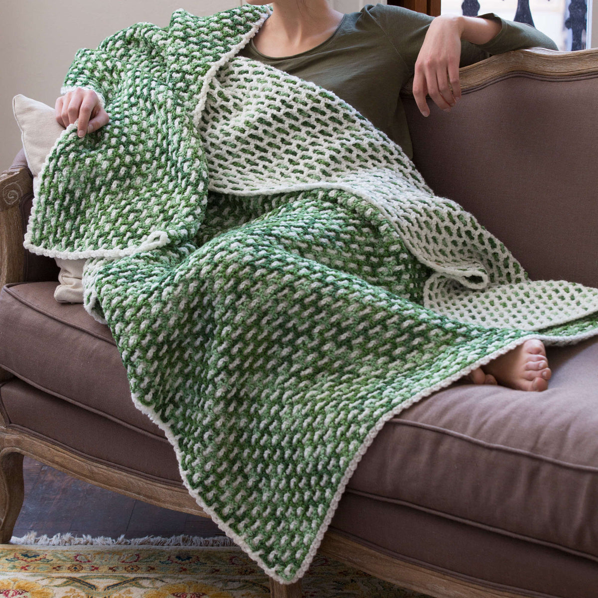 Crochet Throw made in Red Heart Super Saver Yarn