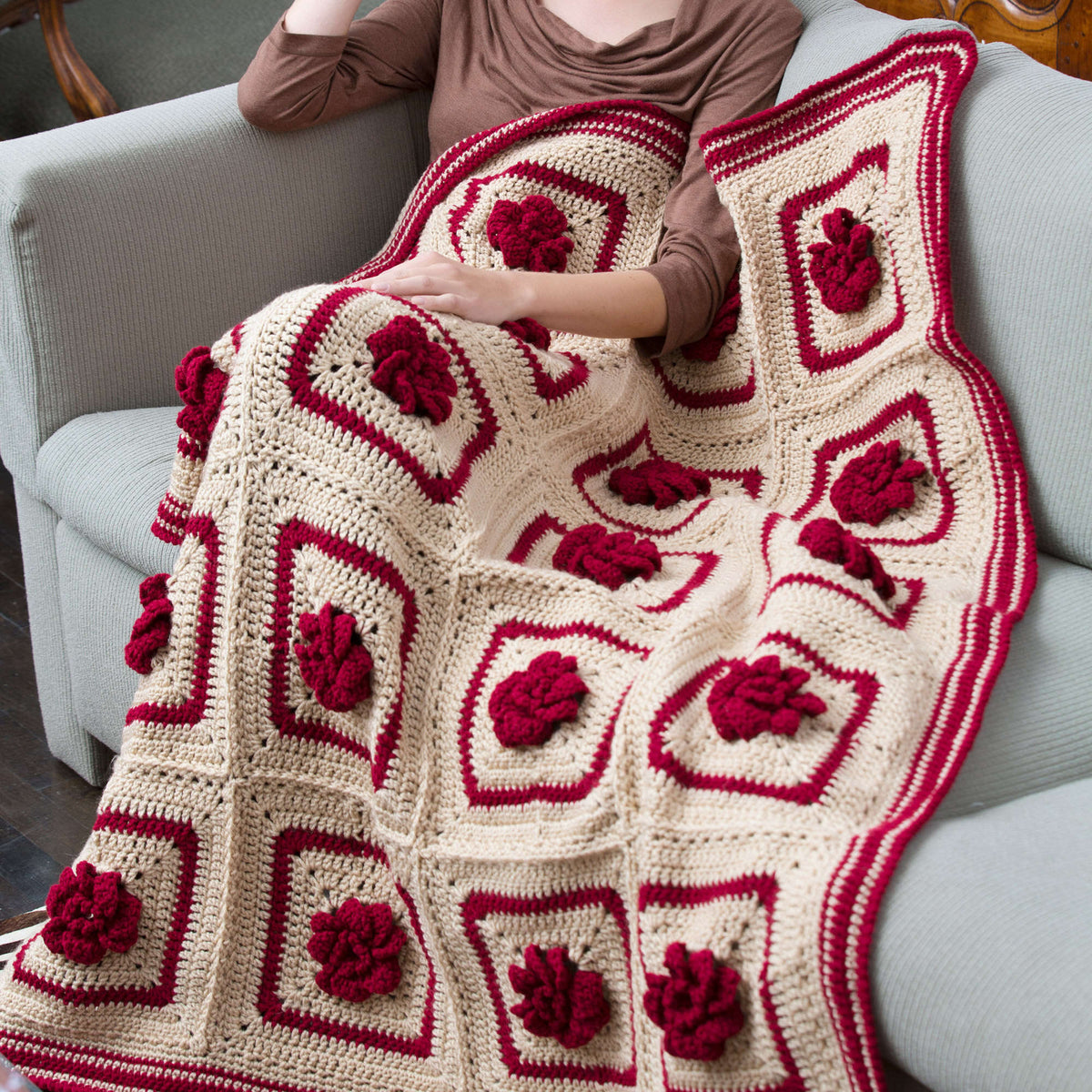 Crochet Throw made in Red Heart Super Saver Yarn