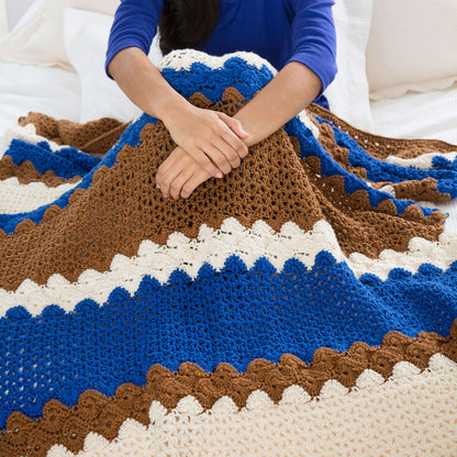 Red Heart Crochet Sea to Shining Sea Throw Crochet Throw made in Red Heart Soft Yarn