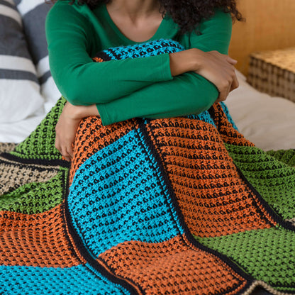Red Heart Crochet Double the Fun Throw Crochet Throw made in Red Heart Soft Yarn
