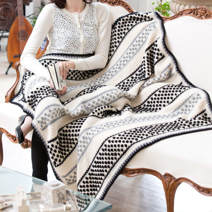 Red Heart Crochet Dottie Throw Crochet Throw made in Red Heart Soft Yarn