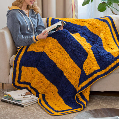 Red Heart School Colors Crochet Blanket Crochet Blanket made in Red Heart Super Saver Yarn