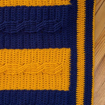 Red Heart School Colors Crochet Blanket Crochet Blanket made in Red Heart Super Saver Yarn