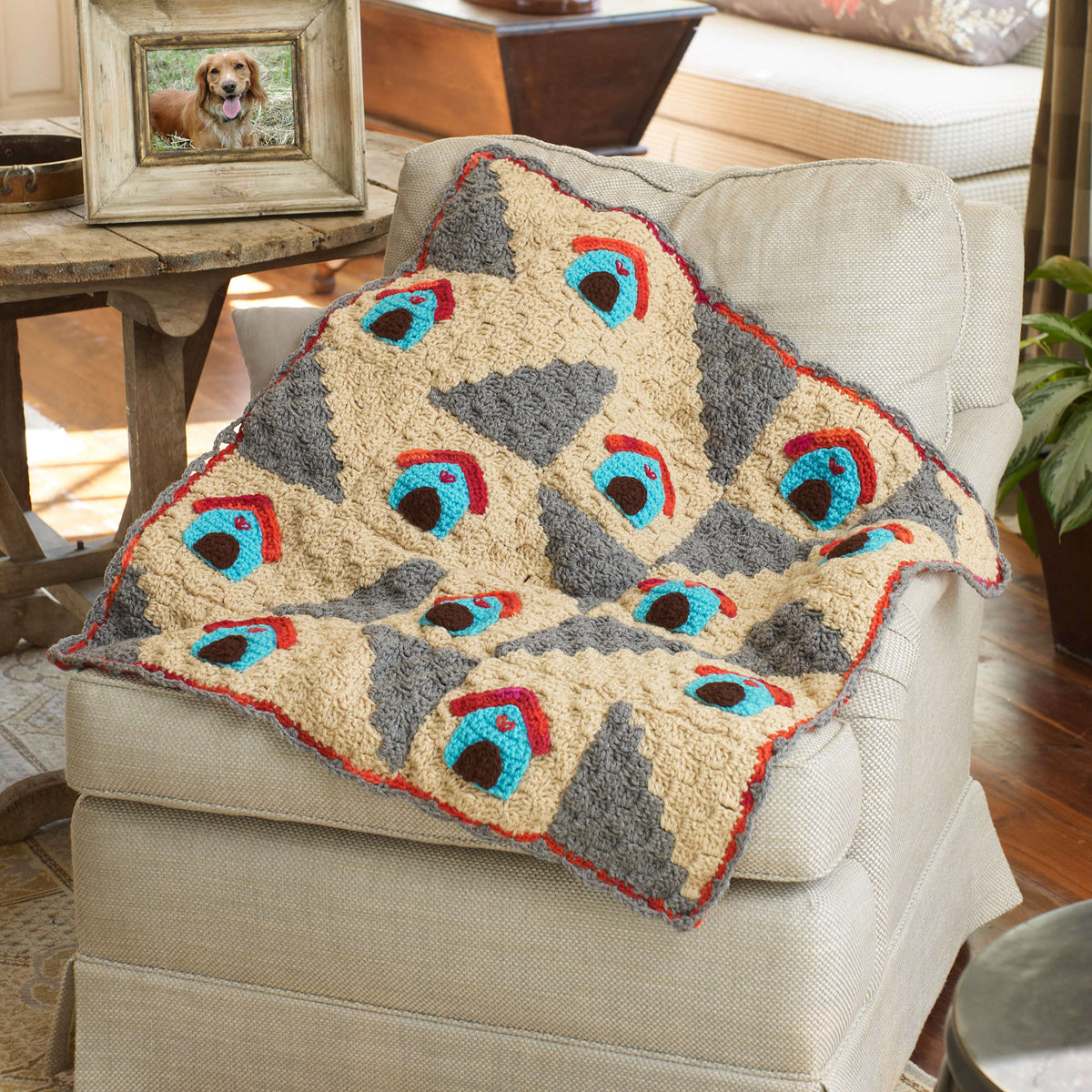 Crochet Throw made in Red Heart Super Saver Yarn