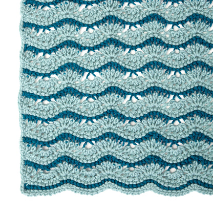 Red Heart Crochet Wistful Waves Lapghan or Throw Crochet Throw made in Red Heart Soft Yarn
