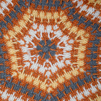 Red Heart Crochet Autumn Throw Crochet Blanket made in Red Heart Fiesta yarn