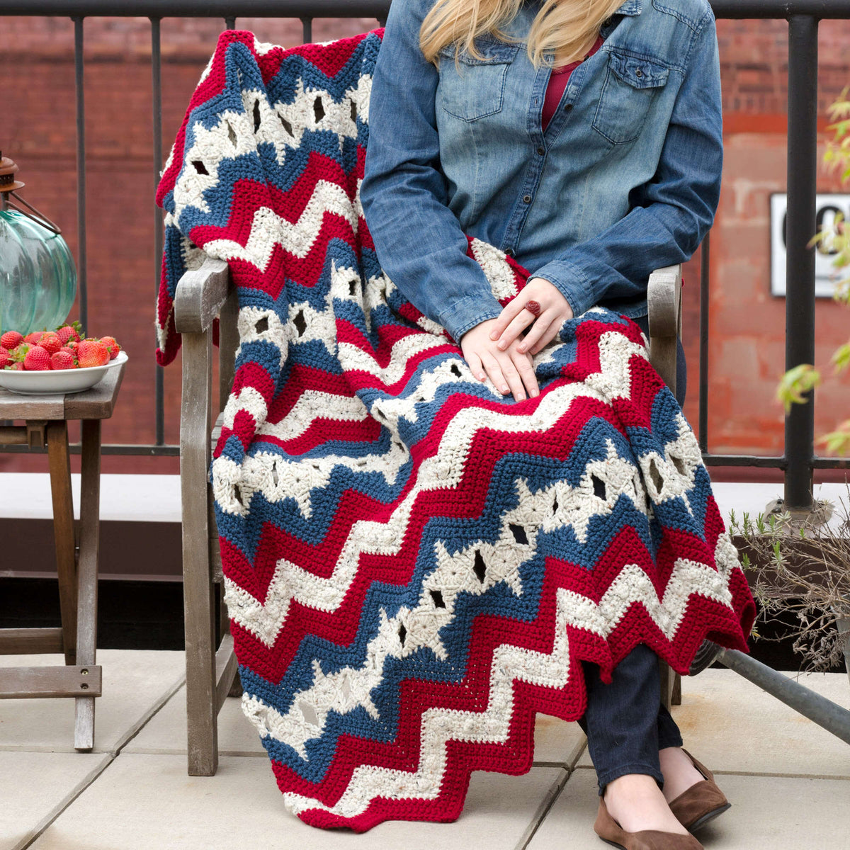 Crochet Throw made in Red Heart Super Saver Yarn