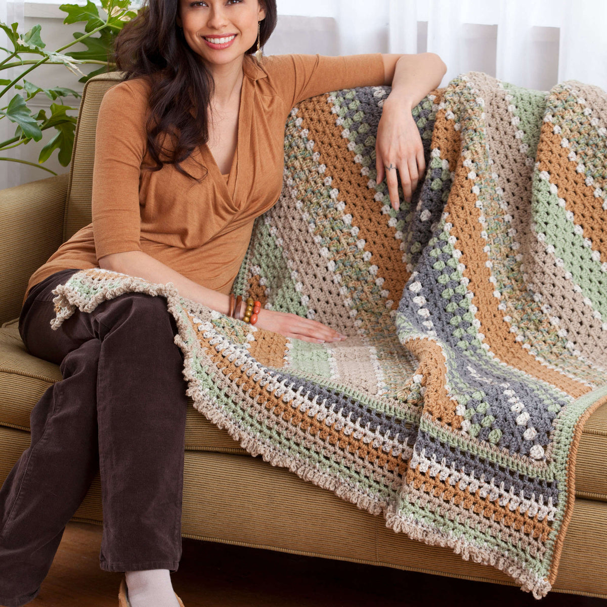 Crochet Throw made in Red Heart Super Saver Yarn