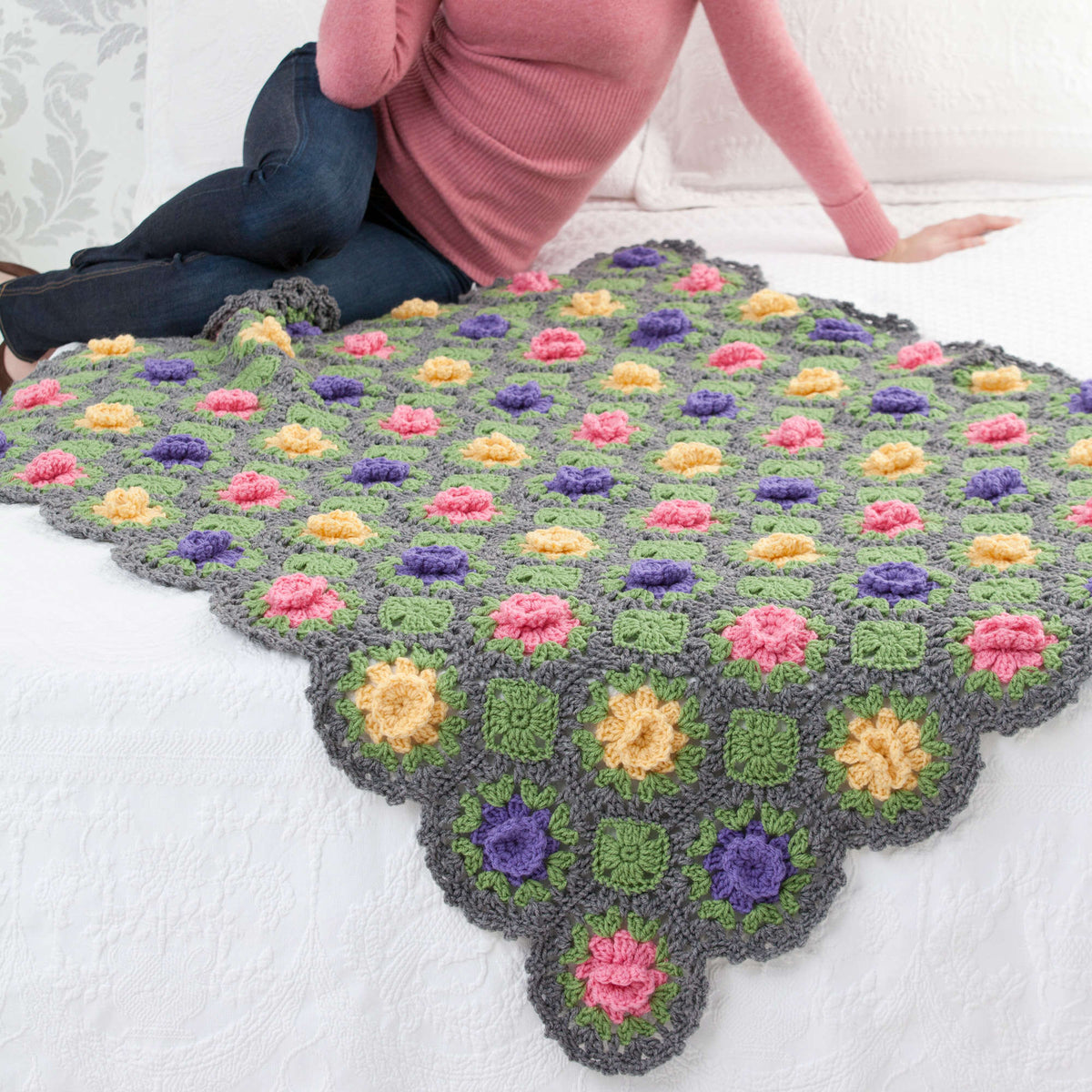 Crochet Throw made in Red Heart Super Saver Yarn