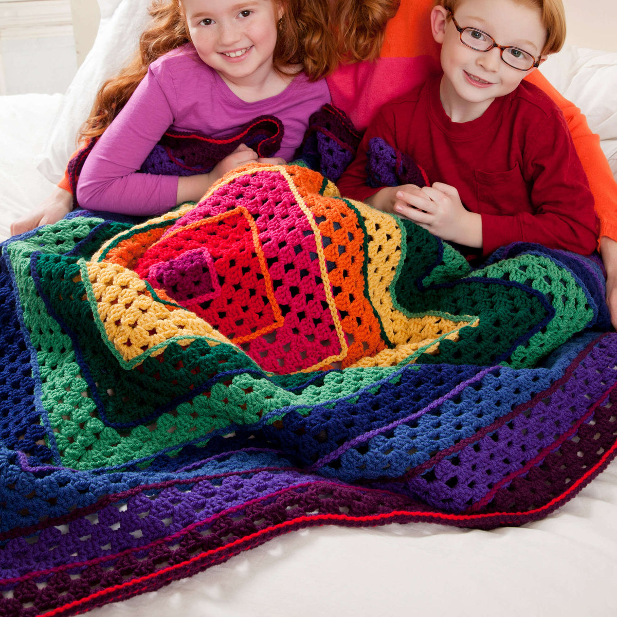 Crochet Throw made in Red Heart With Love Yarn