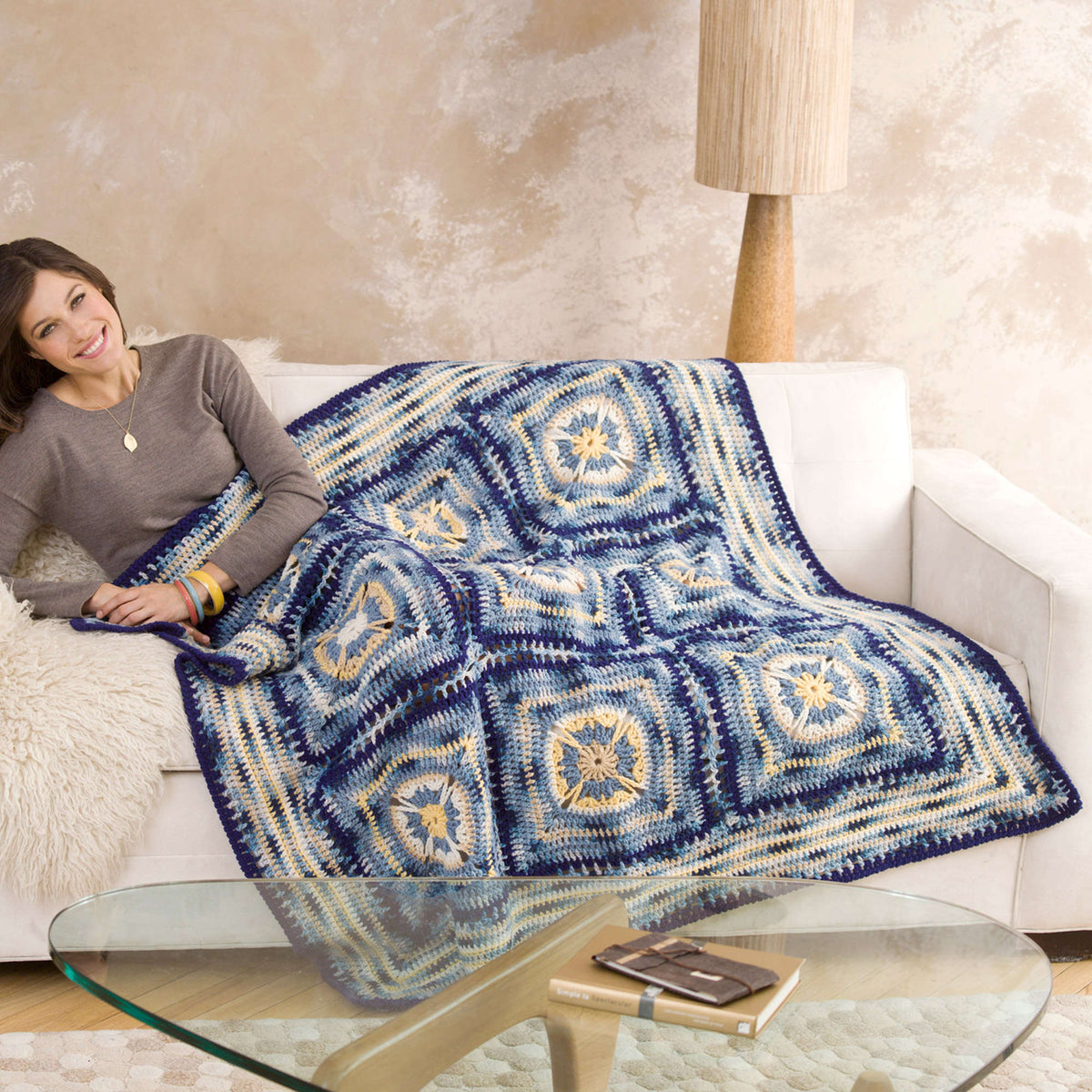 Crochet Throw made in Red Heart Super Saver Yarn