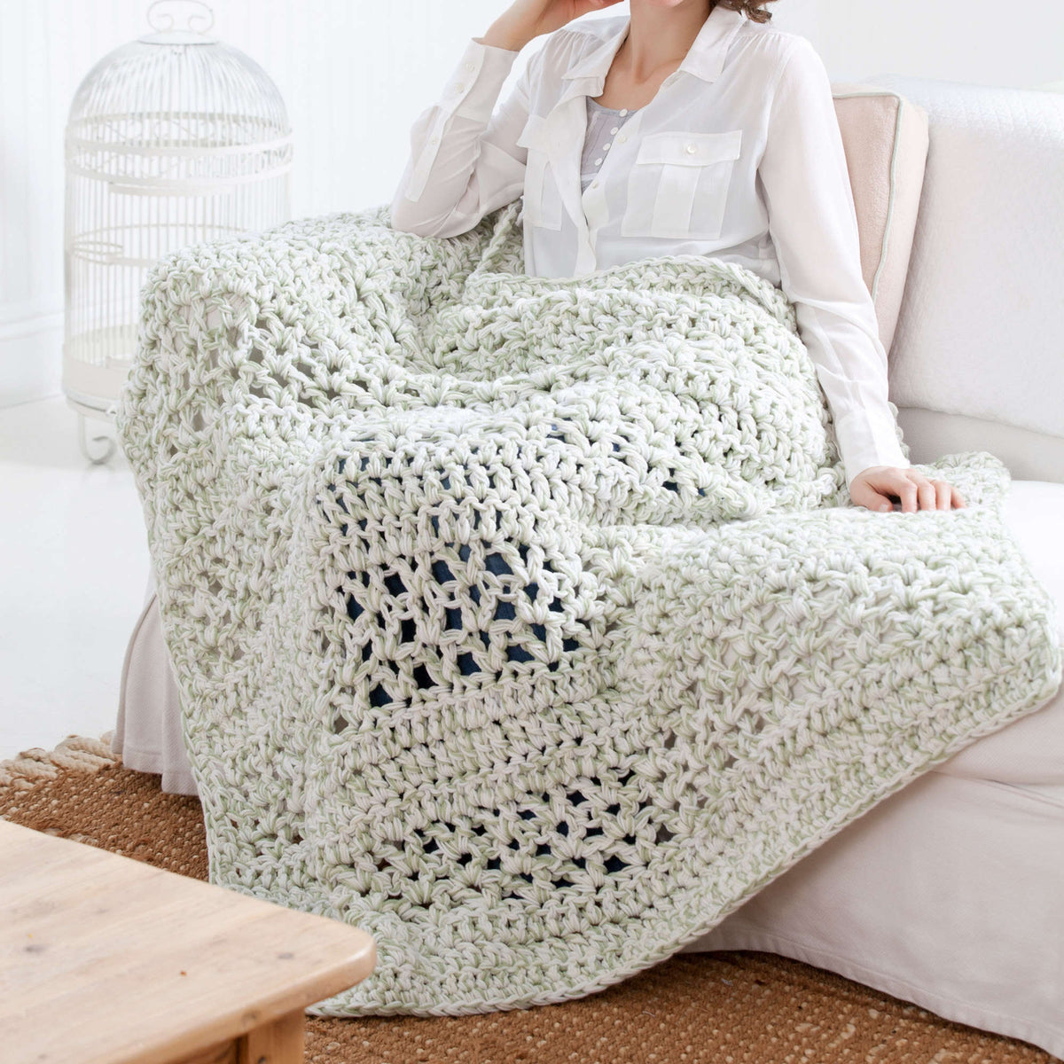 Crochet Throw made in Red Heart Super Saver Yarn