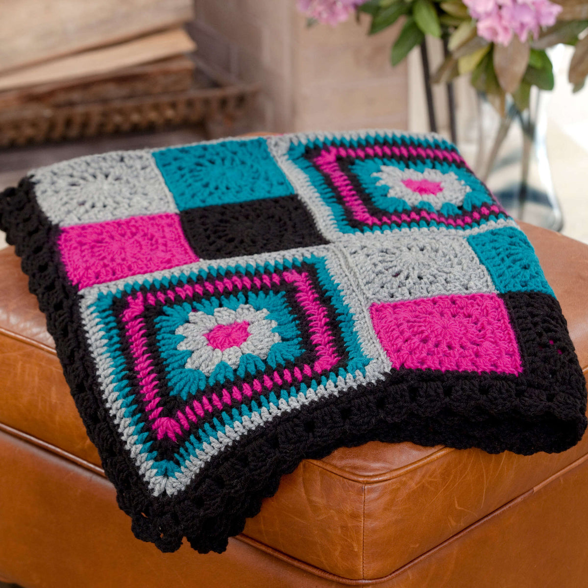 Crochet Throw made in Red Heart With Love Yarn