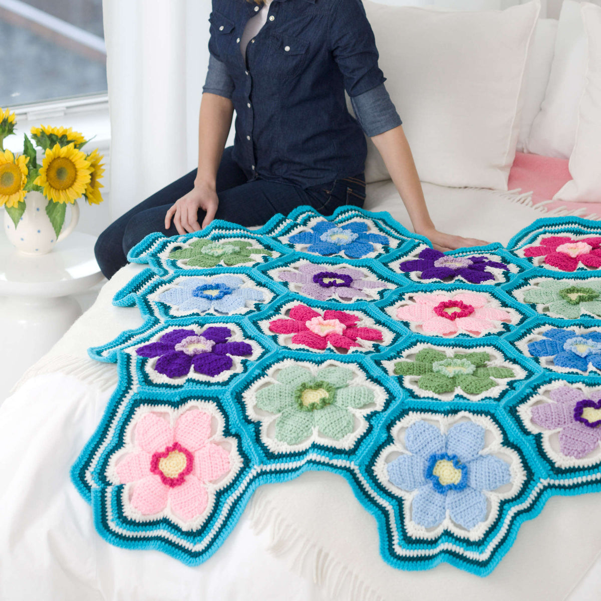 Crochet Throw made in Red Heart Super Saver Yarn