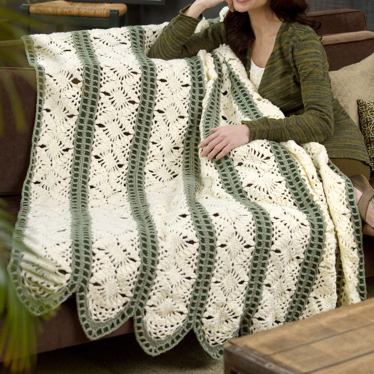 Crochet Throw made in Red Heart Soft Yarn