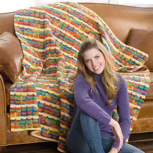Crochet Throw made in Red Heart Super Saver Yarn