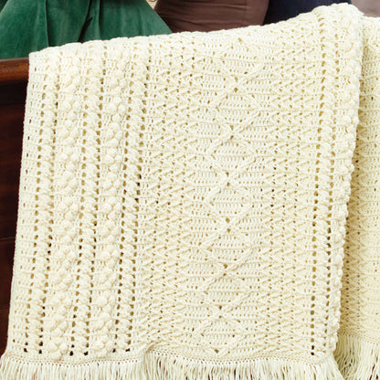 Red Heart Crochet Heirloom Stitches Throw Crochet Throw made in Red Heart Super Saver Yarn